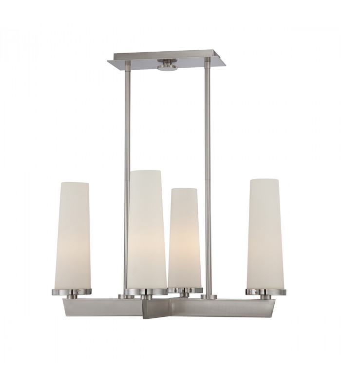 Chelsea Loft Contemporary 4 Light Chandelier Brushed Nickel-4