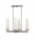 Chelsea Loft Contemporary 4 Light Chandelier Brushed Nickel-5
