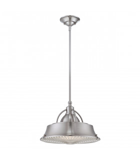 Cody 2 Light Dome Ceiling Pendant Brushed Nickel E27-1