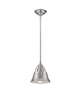 Cody 1 Light Dome Ceiling Mini Pendant Brushed Nickel E27-1