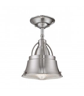 Cody 1 Light Dome Ceiling Mini Pendant Brushed Nickel E27-2