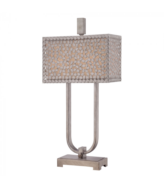 Confetti 2 Light Desk Lamp Old Silver E27