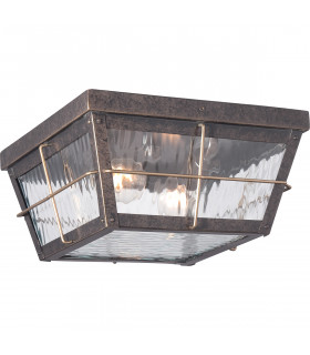 Cortland 2 Light Outdoor Flush Mount - Imperial Bronze Finish E27