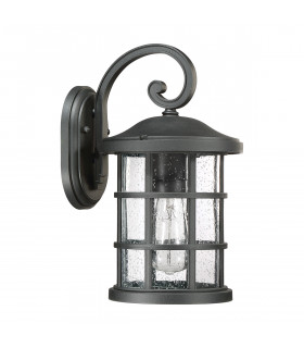 Crusade Outdoor 1 Light Medium Wall Lantern Earth Black IP44 E27-2