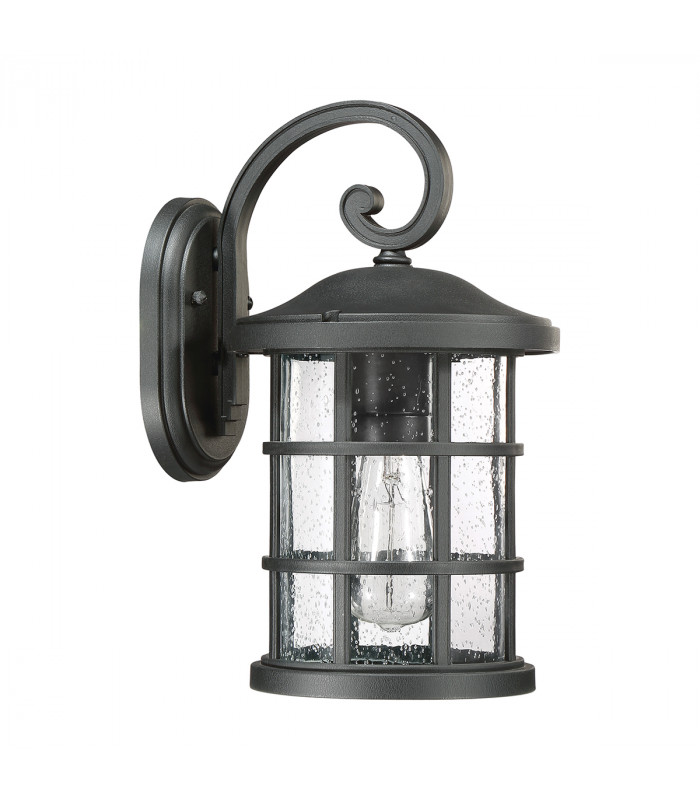 Crusade Outdoor 1 Light Medium Wall Lantern Earth Black IP44 E27-2