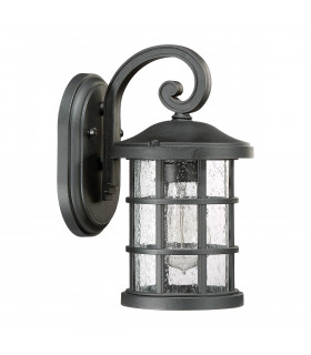 Crusade Outdoor 1 Light Small Wall Lantern Earth Black IP44 E27-2