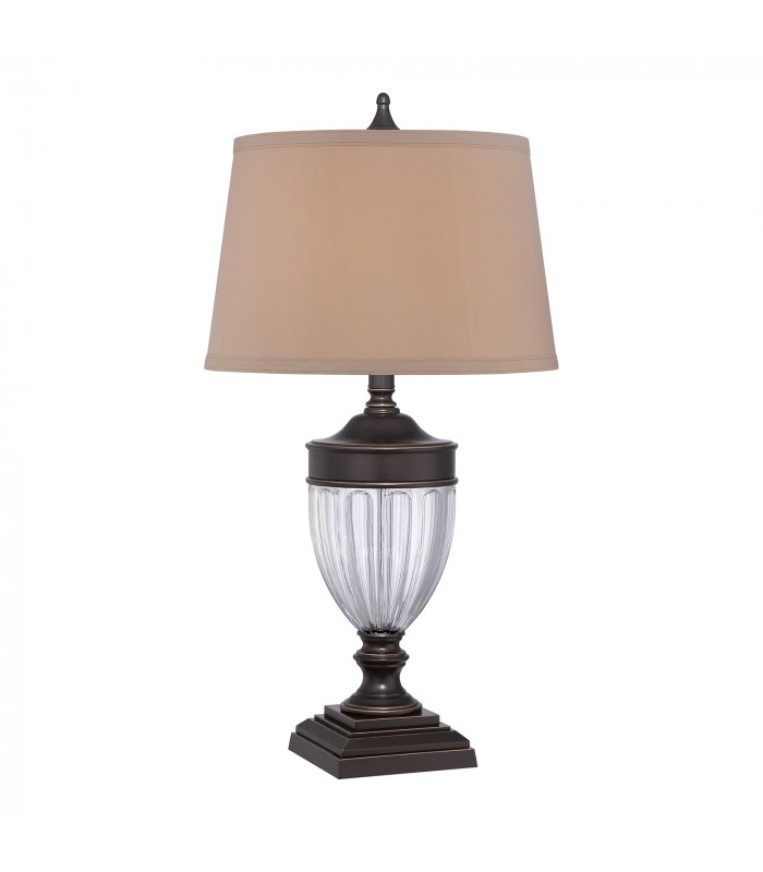 Dennison 1 Light Table Lamp Palladian Bronze E27-1