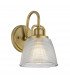Dublin 1 Light Wall Light Painted Natural Brass IP44 G9-1
