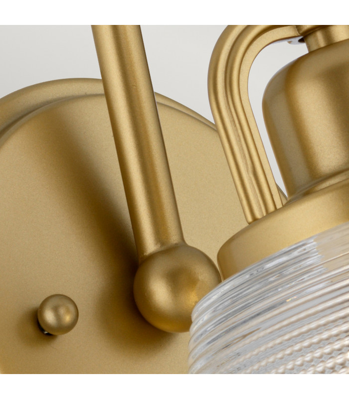 Dublin 1 Light Wall Light Painted Natural Brass IP44 G9-3