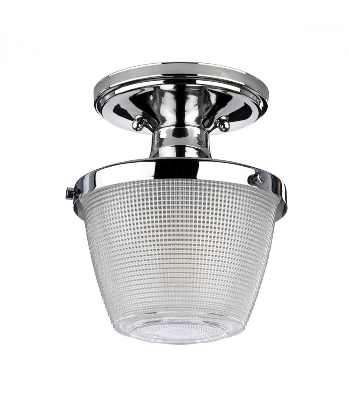 Dublin 1 Light Semi-Flush Mount Polished Chrome IP44 E27-2