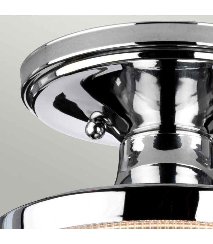 Dublin 1 Light Semi-Flush Mount Polished Chrome IP44 E27-3