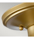 Dublin 1 Light Semi-Flush Mount Painted Natural Brass IP44 E27-3