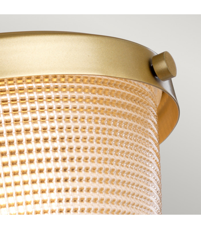 Dublin 1 Light Semi-Flush Mount Painted Natural Brass IP44 E27-4