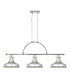 Emery 3 Light Pendant Bar Chandelier Light Silver E27-1