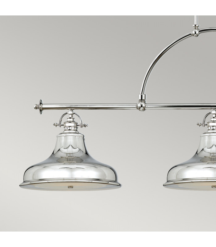 Emery 3 Light Pendant Bar Chandelier Light Silver E27-4