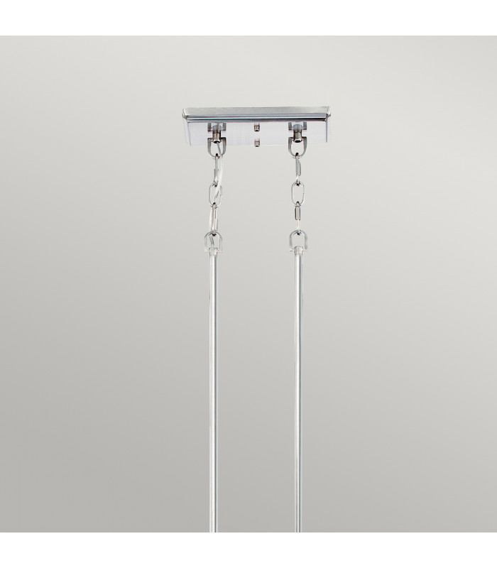 Emery 3 Light Pendant Bar Chandelier Light Silver E27-5