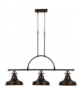 Emery 3 Light Pendant Bar Chandelier Light Palladian Bronze E27-1