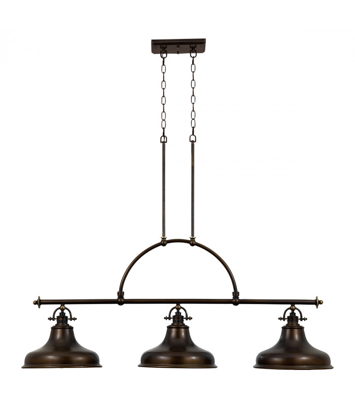Emery 3 Light Pendant Bar Chandelier Light Palladian Bronze E27-1
