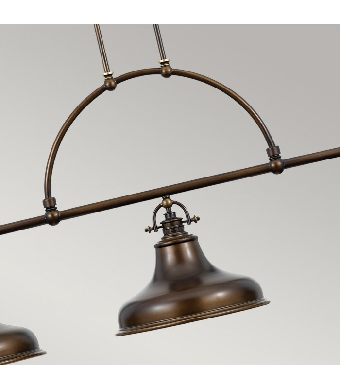 Emery 3 Light Pendant Bar Chandelier Light Palladian Bronze E27-4