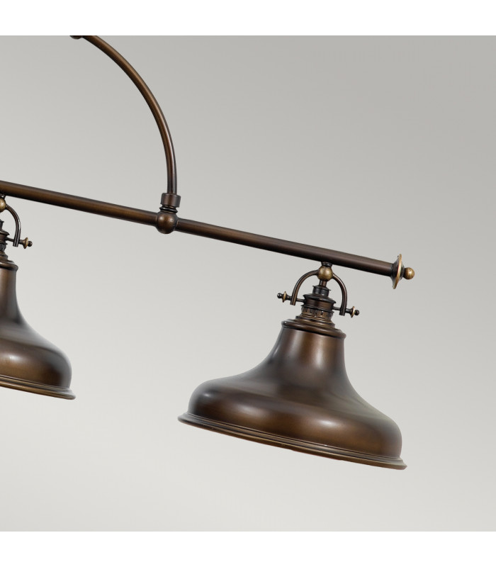 Emery 3 Light Pendant Bar Chandelier Light Palladian Bronze E27-5