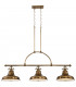 Emery 3 Light Pendant Bar Chandelier Light Weathered Brass E27-1