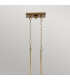 Emery 3 Light Pendant Bar Chandelier Light Weathered Brass E27-6