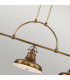 Emery 3 Light Pendant Bar Chandelier Light Weathered Brass E27-7