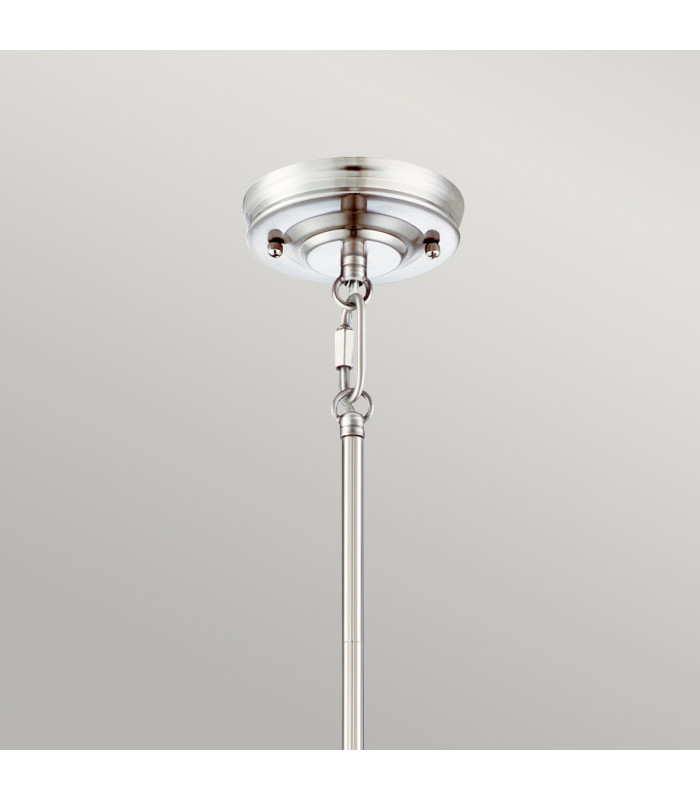 Emery 1 Light Dome Ceiling Pendant Silver E27-4