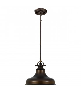 Emery 1 Light Dome Ceiling Pendant Palladian Bronze E27-1