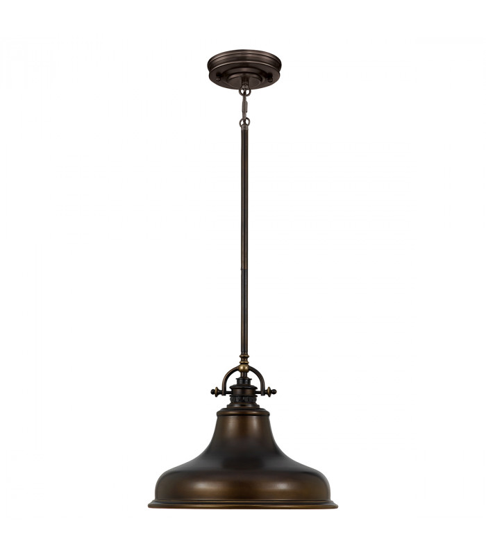 Emery 1 Light Dome Ceiling Pendant Palladian Bronze E27-1