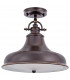 Emery 1 Light Dome Ceiling Pendant Palladian Bronze E27-3
