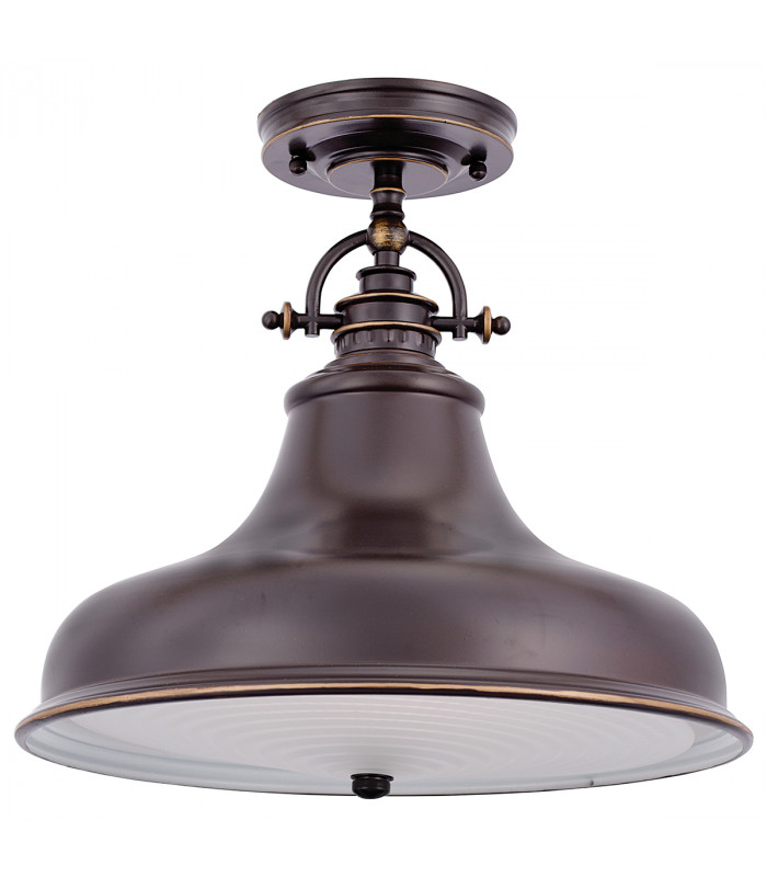 Emery 1 Light Dome Ceiling Pendant Palladian Bronze E27-3