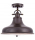 Emery 1 Light Dome Ceiling Pendant Palladian Bronze E27-4