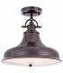 Emery 1 Light Dome Ceiling Pendant Palladian Bronze E27-5
