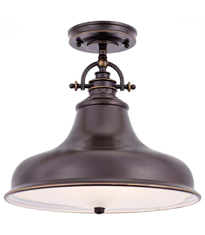 Emery 1 Light Dome Ceiling Pendant Palladian Bronze E27-5
