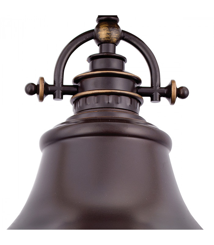 Emery 1 Light Dome Ceiling Pendant Palladian Bronze E27-6