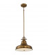 Emery 1 Light Dome Ceiling Pendant Weathered brass E27-1