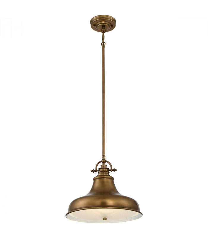Emery 1 Light Dome Ceiling Pendant Weathered brass E27-1