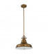 Emery 1 Light Dome Ceiling Pendant Weathered brass E27-3