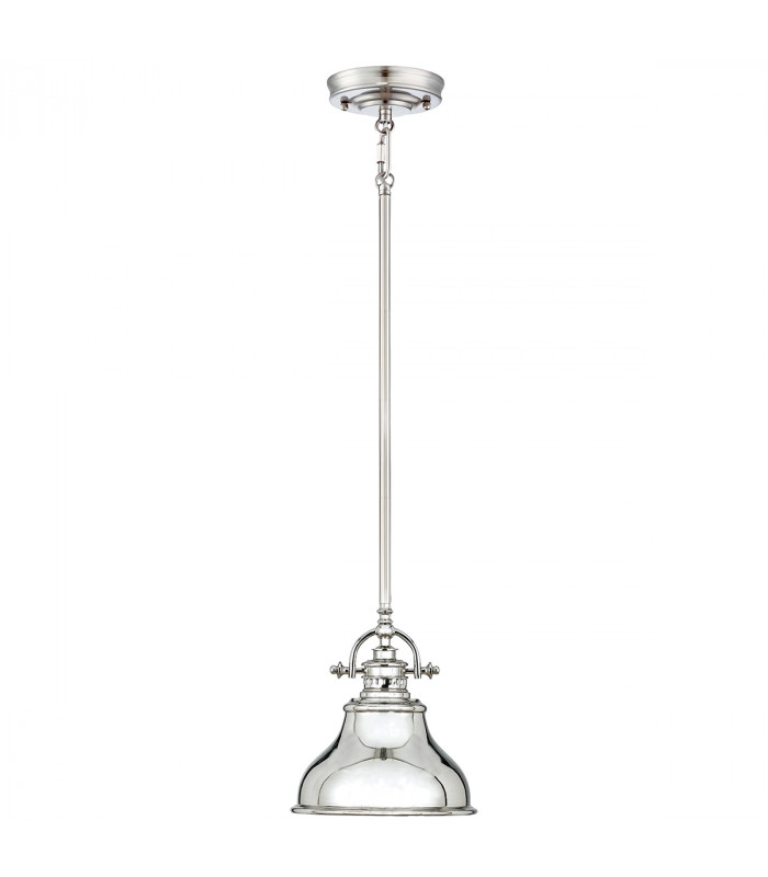Emery 1 Light Dome Ceiling Mini Pendant Silver E27-1