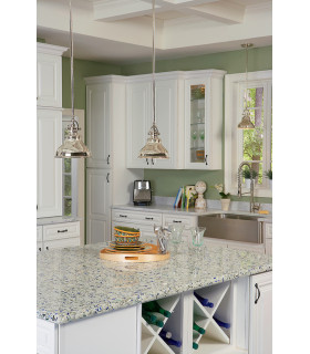 Emery 1 Light Dome Ceiling Mini Pendant Silver E27-2