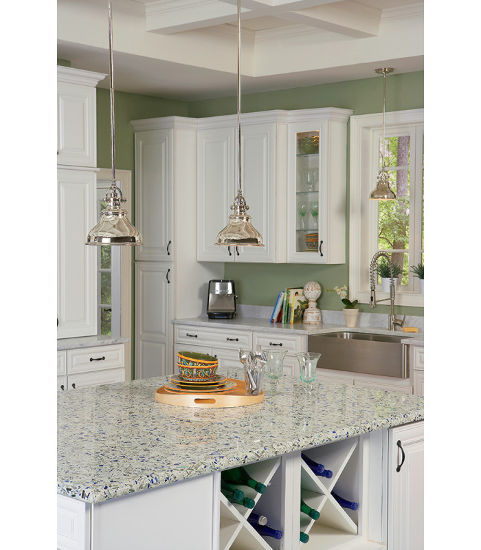 Emery 1 Light Dome Ceiling Mini Pendant Silver E27-2