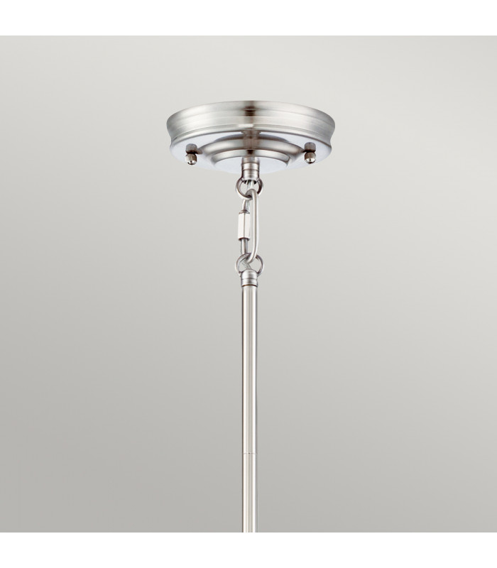 Emery 1 Light Dome Ceiling Mini Pendant Silver E27-3
