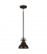 Emery 1 Light Dome Ceiling Mini Pendant Palladian Bronze E27-1