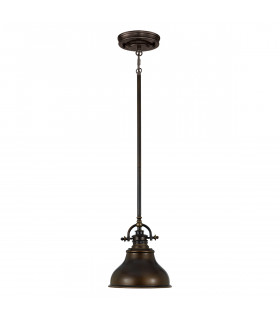 Emery 1 Light Dome Ceiling Mini Pendant Palladian Bronze E27-1