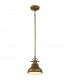 Emery 1 Light Dome Ceiling Mini Pendant Weathered brass E27-1
