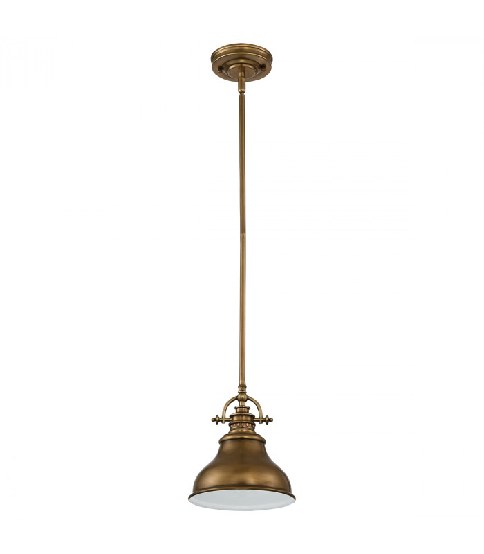 Emery 1 Light Dome Ceiling Mini Pendant Weathered brass E27-2
