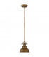 Emery 1 Light Dome Ceiling Mini Pendant Weathered brass E27-3