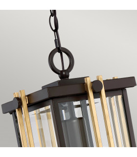 Goldenrod 1 Light Medium Chain Lantern - Bronze Finish E27-2