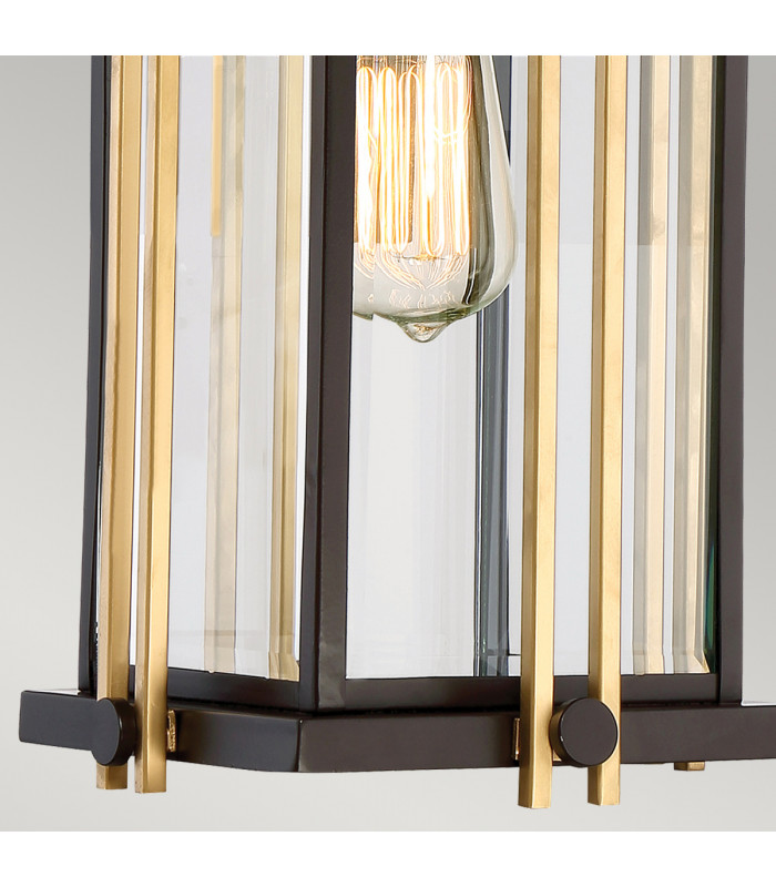 Goldenrod 1 Light Medium Chain Lantern - Bronze Finish E27-4